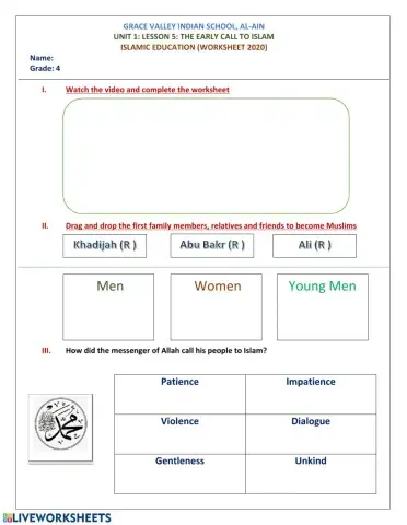 Beginning of the call to islam