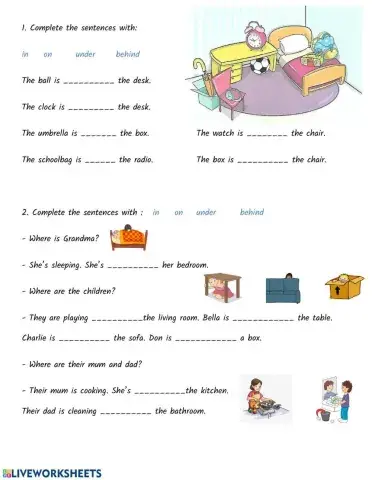 Prepositions of Place