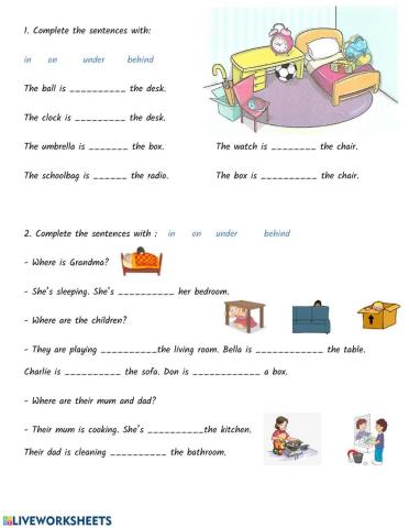 Prepositions of Place