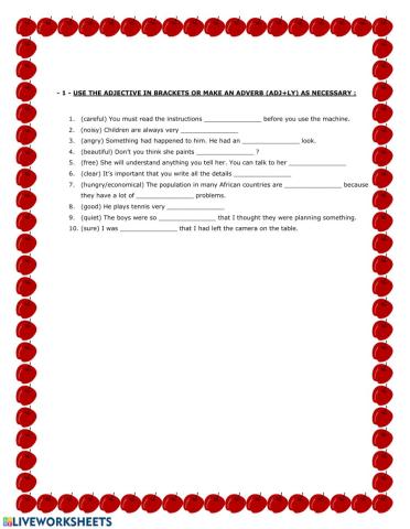 Adjectives vs Adverbs