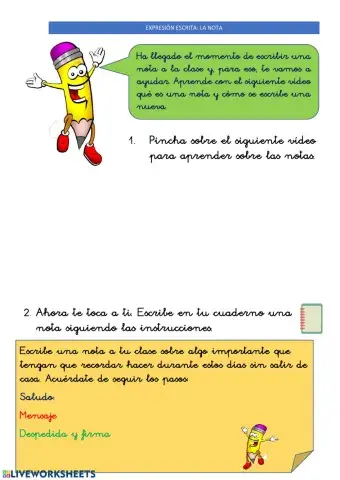 17ABRIL Expresión escrita: La nota