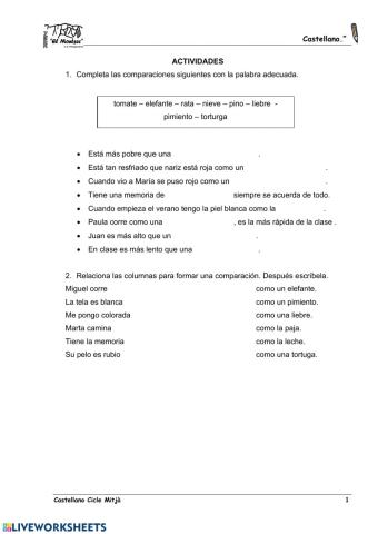Comparaciones