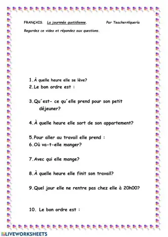 La journee quotidienne