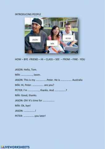 Introducing people