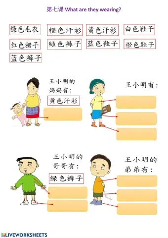 第七课 What are you Wearing