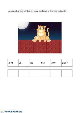 Unscramble the sentence