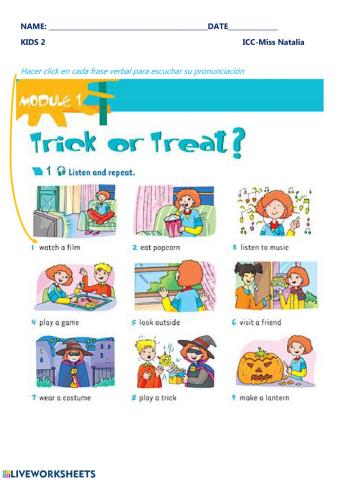 Trick or treat(vocab)