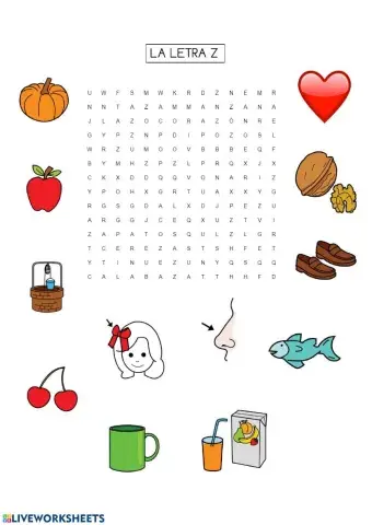 Sopa de letras la letras z