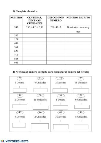 Cálculo y problemas