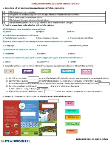 El folleto informativo