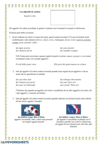 Il est comment 4 : Les adjectifs de couleur