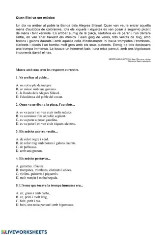 C.L. Quan Eloi va ser música