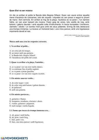 C.L. Quan Eloi va ser música