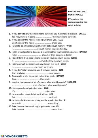 Unreal pasts and conditionals