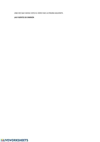Las fuentes de energía