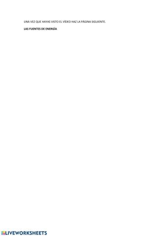 Las fuentes de energía