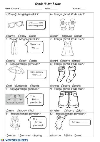 Clothes quiz