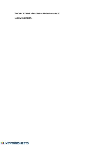 La comunicación