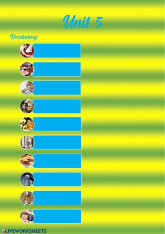 3º - Unit 5 - Vocabulary check