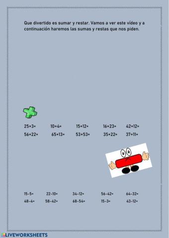 Suma y restas