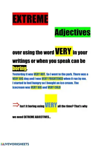 Extreme adjectives