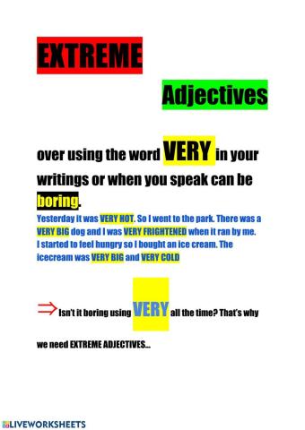Extreme adjectives