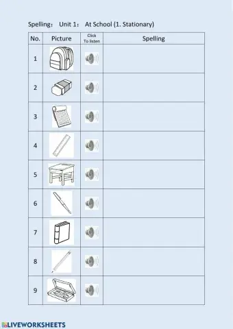 Spelling (stationary)