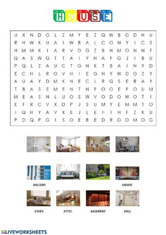 House wordsearch