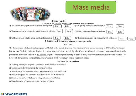 Средства массовой информации 9 класс английский язык. Mass Media Vocabulary. Worksheet Mass Media newspapers. Mass Media Vocabulary Worksheets. Тест по английскому British Mass Media.