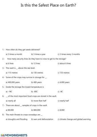 Is it the Safest Place on Earth?