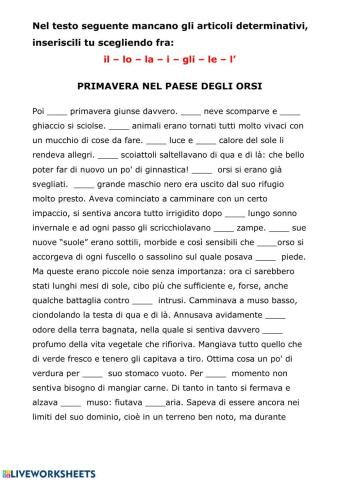 La primavera degli orsi