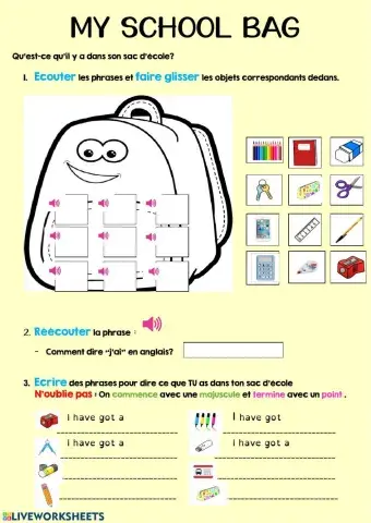 What's in my schoolbag?