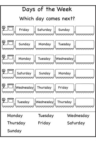 Days of the Week Worksheet