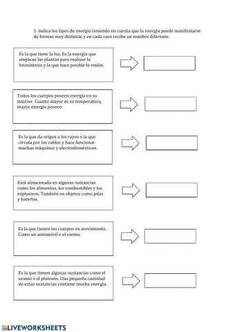 Energía y sus características