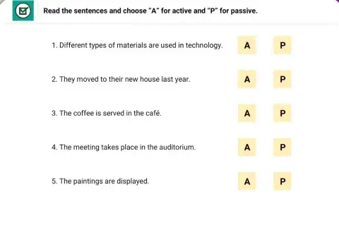 Passive Voice Activity 4