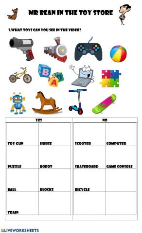 Mr Bean goes to the toy store