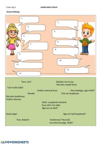 Tule mulle külla! 2.klass