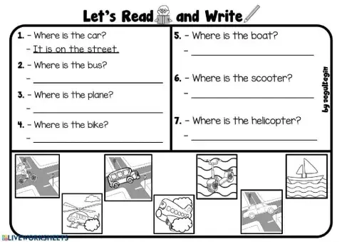 3.8. Transportation - Let's Read and Write