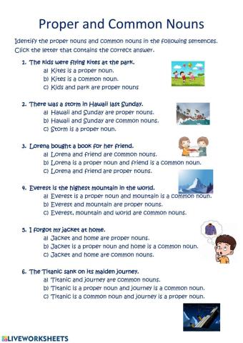 Proper and Common Nouns