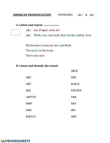 American Pronunciation -ɑː- & -æ-