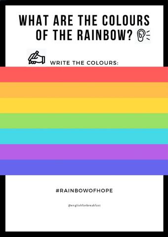 Rainbow of hope. Colours