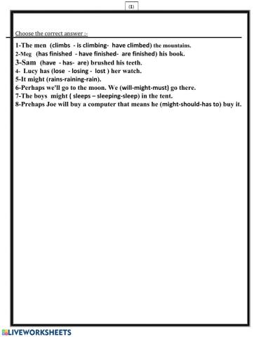 Might and present perfect