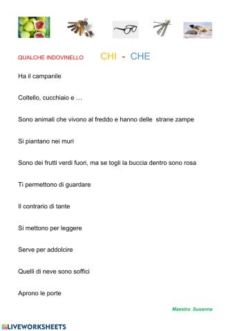 Indovinelli chi che