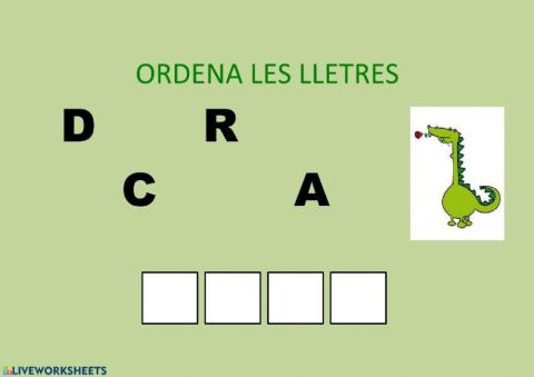 Ordena lletres DRAC