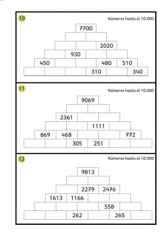 Pirámide de cálculo mental I