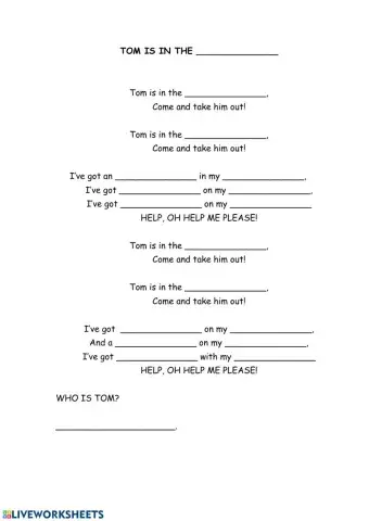 Tom is in the kitchen SONG (SUPER MINDS)