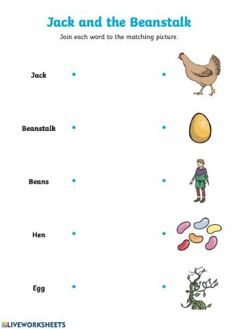 Jack and the beanstalk vocabulary