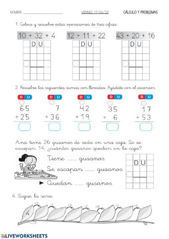 Cálculo y problemas primero