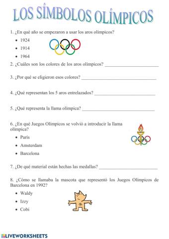 Test Símbolos Olímpicos