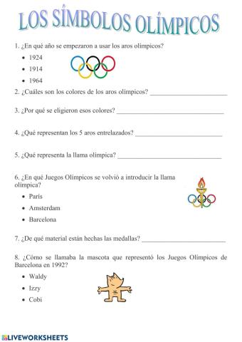 Test Símbolos Olímpicos